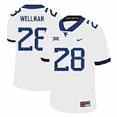 West Virginia Mountaineers 28 Elijah Wellman White College Football Jersey Dzhi,baseball caps,new era cap wholesale,wholesale hats